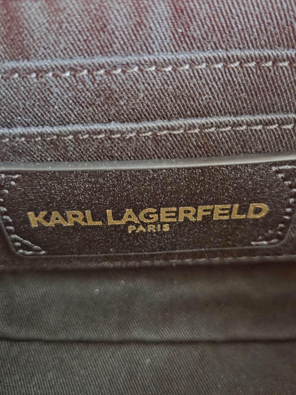 Karl Lagerfeld Admiral Red Crossbody Satchel  Gold Hardware and Graphic Accents - Picture 8 of 16